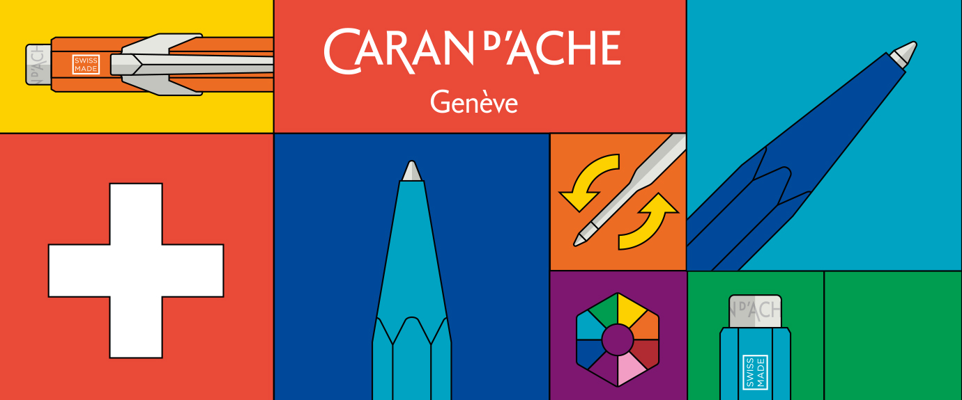 Caran d'Ache 849 Mechanical Pencil - Plniace pero - Set Guľôčkové peuro + Mechanická cerzka